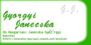 gyorgyi janecska business card